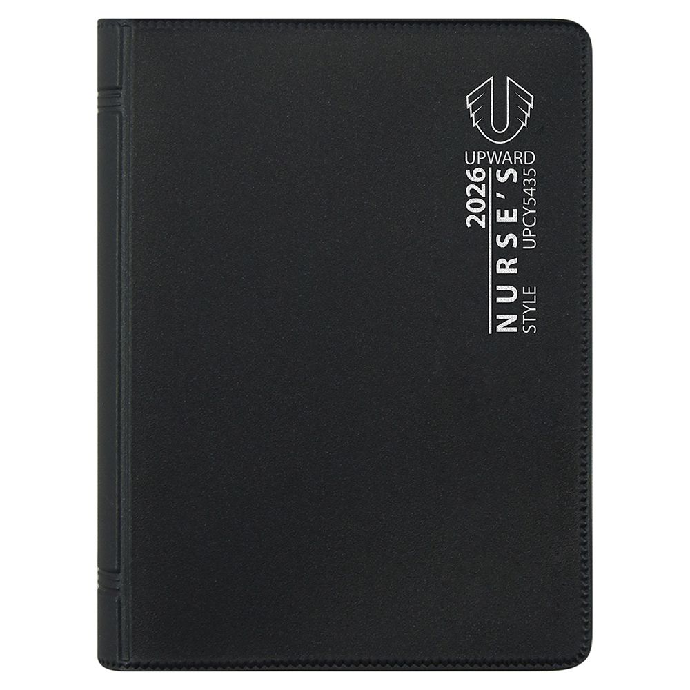 DIARY 2026 UPWARD NURSE'S A7 5435 PVC WIRE-O WTV BLACK