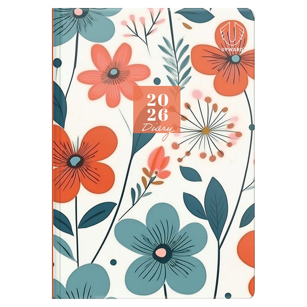 DIARY 2026 UPWARD FASHION A5 7426 H/C PRINTED WTO BEGONIA