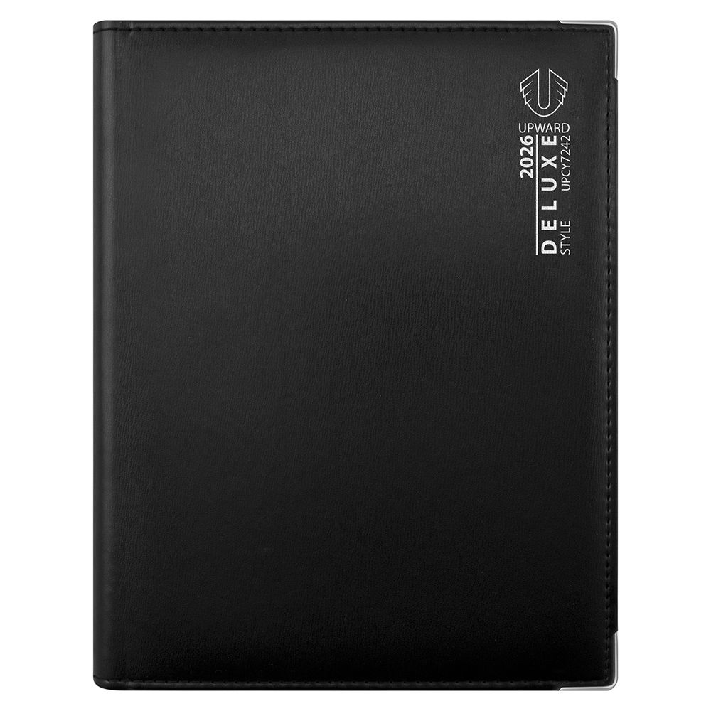DIARY 2026 UPWARD DELUXE A5 7242 PU WIRE-O 1DTP BLACK DIARY 2026 UPWARD DELUXE A5 7242 PU WIRE-O 1DTP BLACK