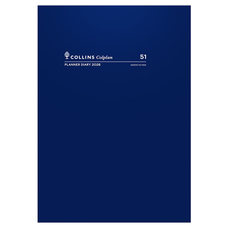 PLANNER DIARY 2026 COLLINS A4 51.C59 MTV NAVY