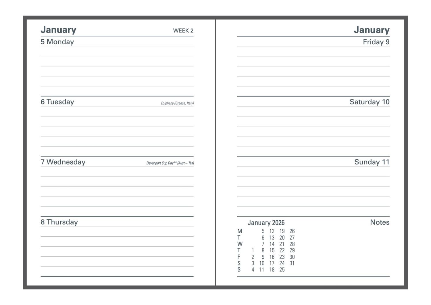 DIARY FINANCIAL YEAR 25-26 COLLINS A6 36M4 P99 WTV BLACK DIARY FINANCIAL YEAR 25-26 COLLINS A6 36M4 P99 WTV BLACK