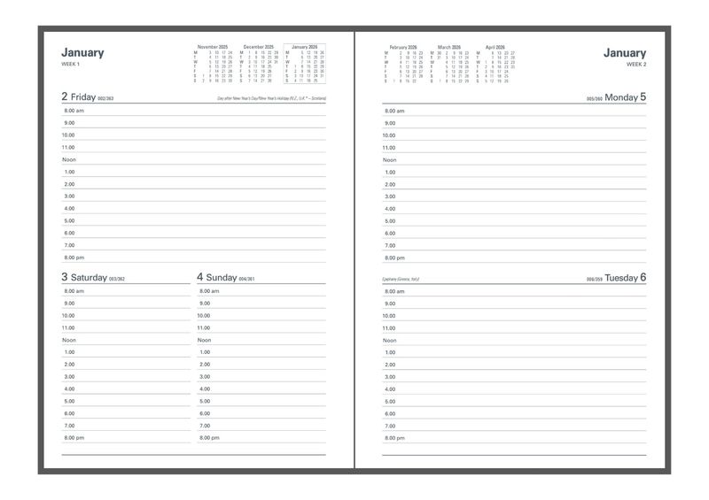 DIARY FINANCIAL YEAR 25-26 COLLINS A5 28M4 P99 2DTP BLACK