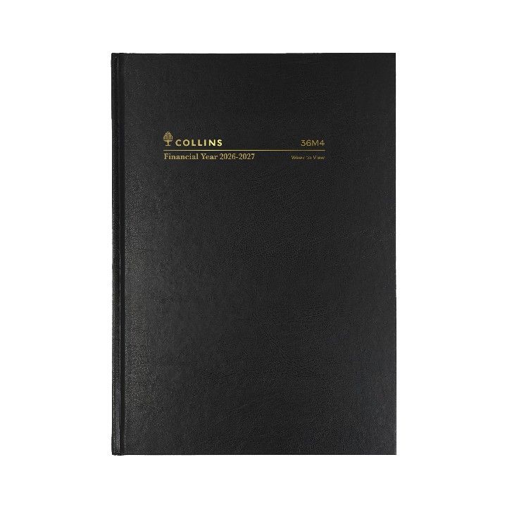 DIARY FINANCIAL YEAR 26-27 COLLINS A6 36M4 P99 WTV BLACK DIARY FINANCIAL YEAR 26-27 COLLINS A6 36M4 P99 WTV BLACK