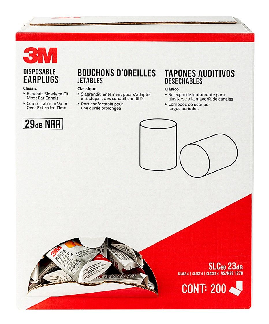 SP- EARPLUGS 3M DISPOSABLE CLASSIC YELLOW PK200