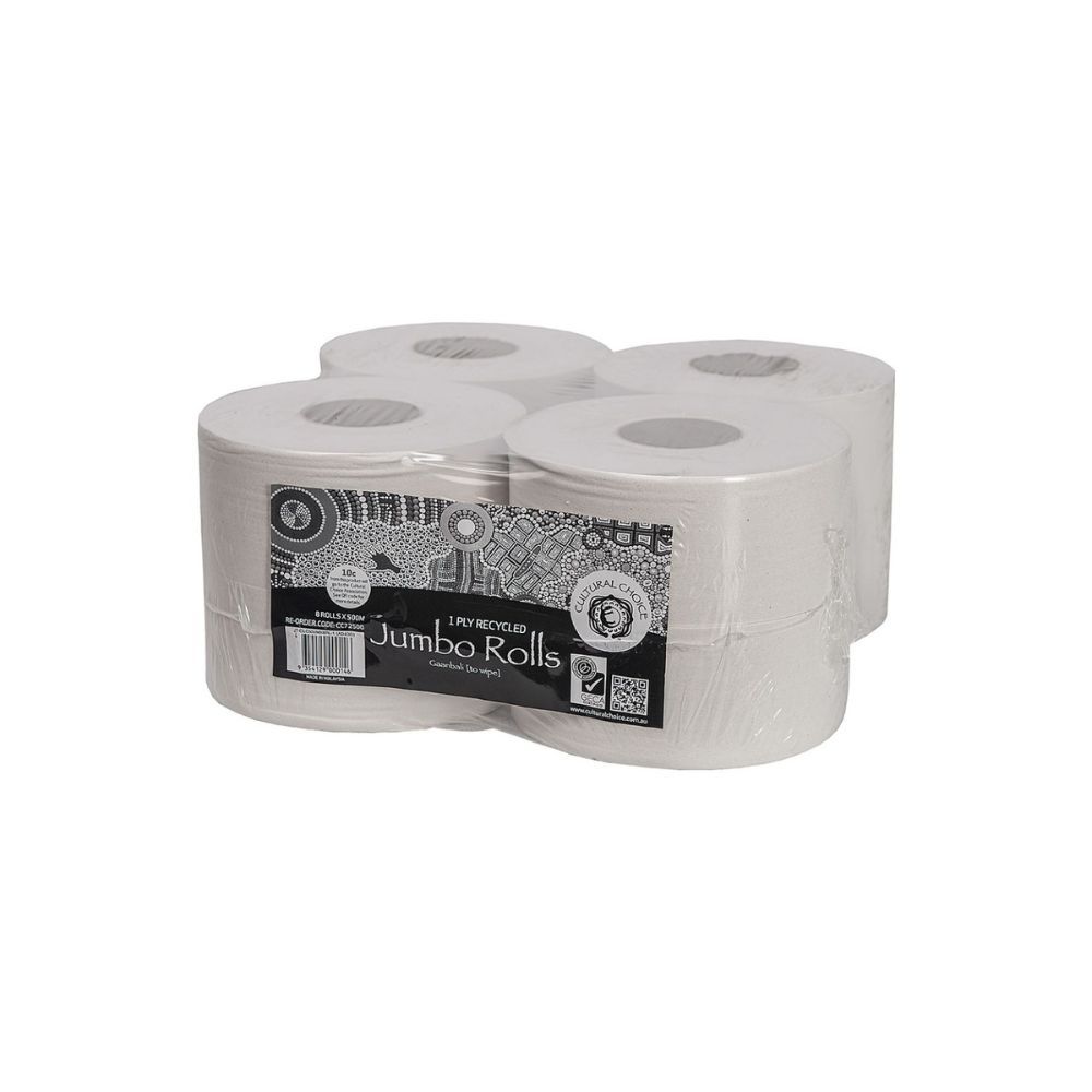JUMBO TOILET ROLL CULTURAL CHOICE 500M INDIGENOUS MULTI 8 ROLLS JUMBO TOILET ROLL CULTURAL CHOICE 500M INDIGENOUS MULTI 8 ROLLS
