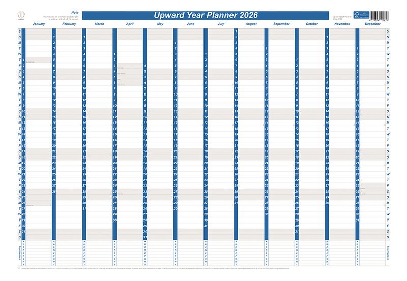 PLANNER 2026 UPWARD 690X470MM LAMINATED