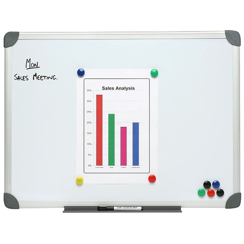 SP- WHITEBOARD BOONE 450X600 MAGNETIC ALUM