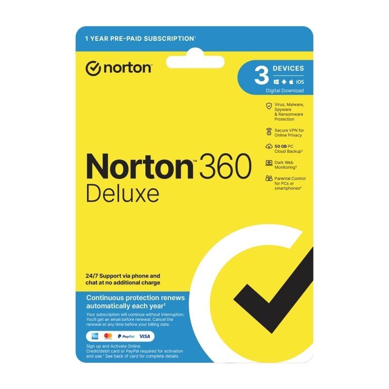 Norton 360 Deluxe 1U 3D 1 Yr