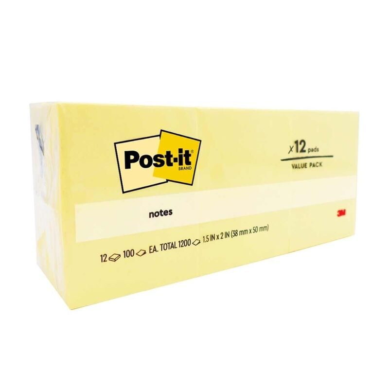 Post-It Note 653 Yw 35X48 Pk12