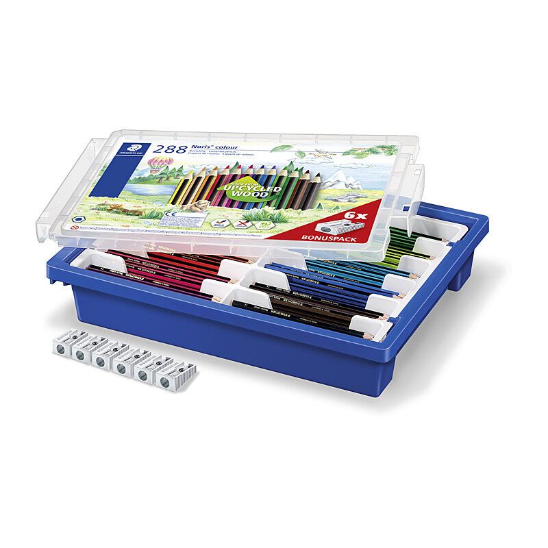 Staedtler Noris Colour Assorted Pencils Tote Tray - 288 Pack