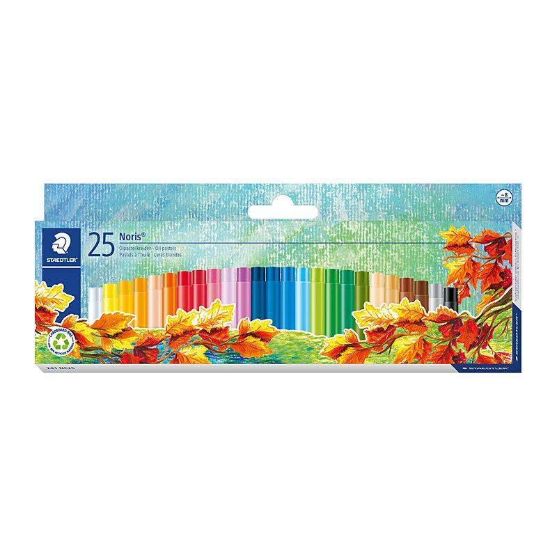 Staedtler Noris Club Colour Oil Pastels - Box of 25 - Assorted Colours