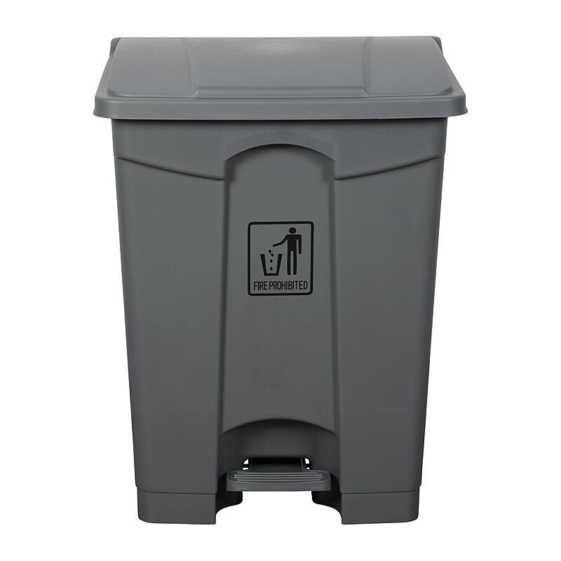 Cleanlink Rubbish Bin With Pedal Lid 68L Grey