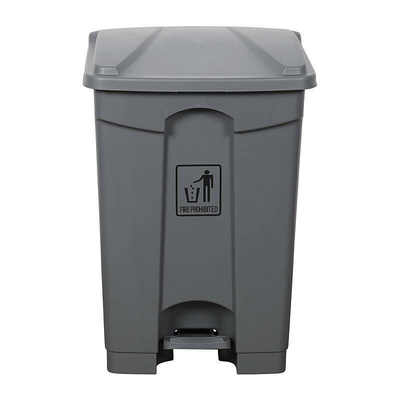 Cleanlink Rubbish Bin With Pedal Lid 45L Grey
