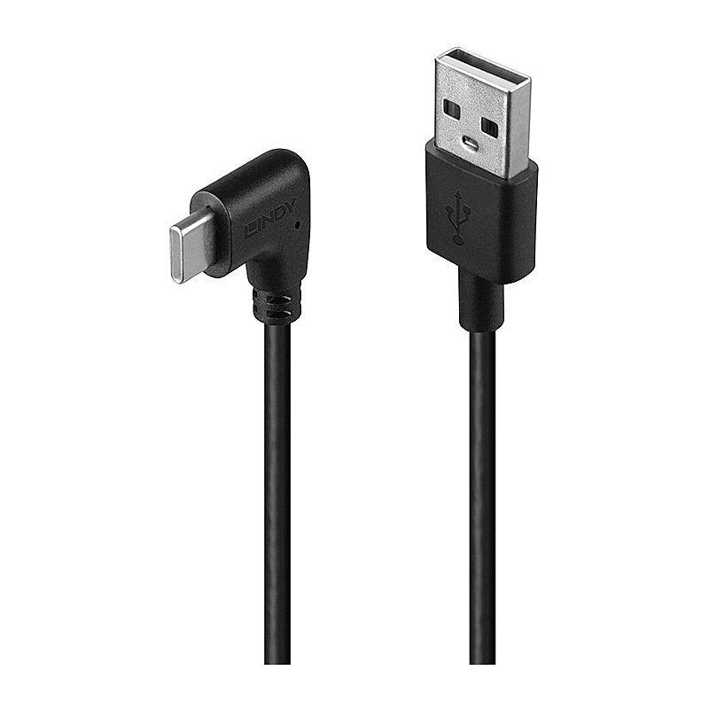Lindy 0.5m USB 2.0 Type A To C Cable, 90ï¿½ Right Angle