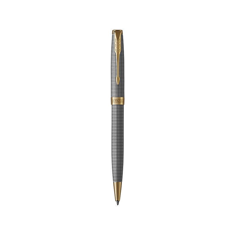 Parker Sonnet Cisele Ballpoint Pen - Silver Ciscele Pattern, Gold Trim