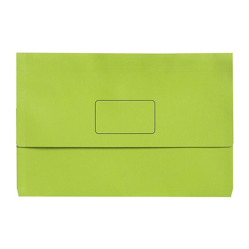 Marbig Slimpick F/C Document Wallet Brt Green Pk10