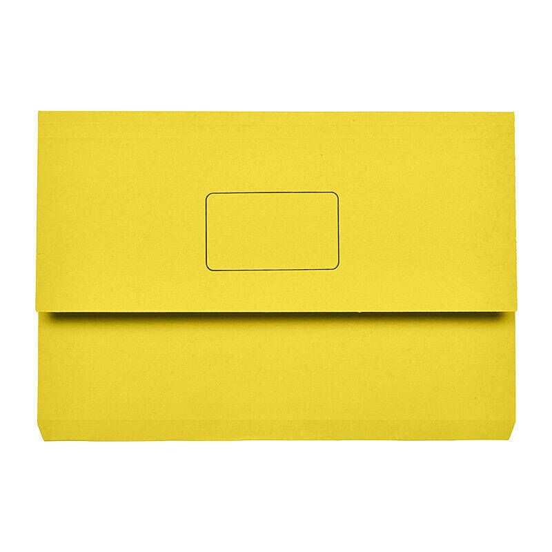 Marbig Slimpick Foolscap Document Wallet Yellow