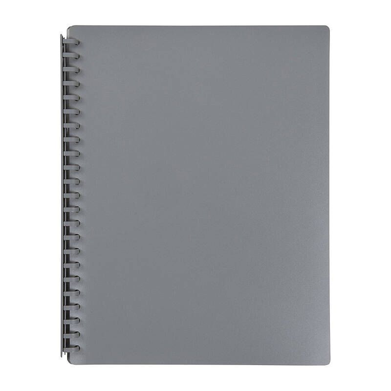 Marbig Refillable Display Book 20 Pocket Grey