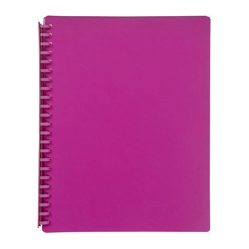 Marbig Refillable Display Book 20 Pocket Pink
