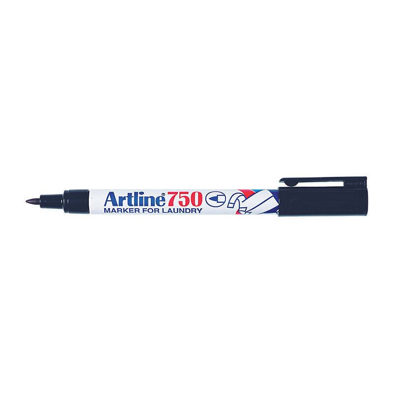 Artline 750 Laundry Marker 0.7mm Bullet Black