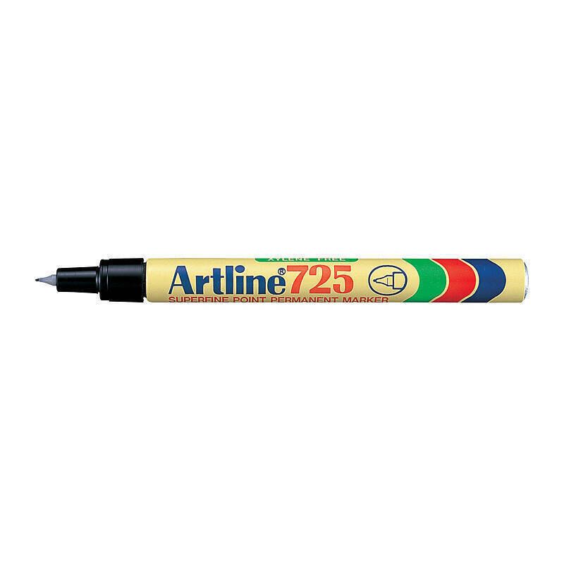 Artline 725 Permanent Marker 0.4mm Black Bx12