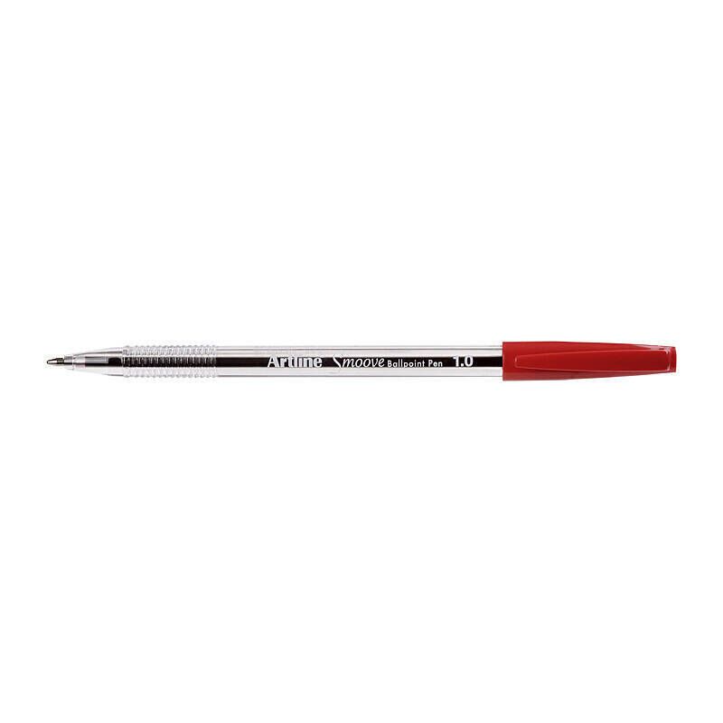 Artline Smoove Ballpoint Pen Medium Red Bx12