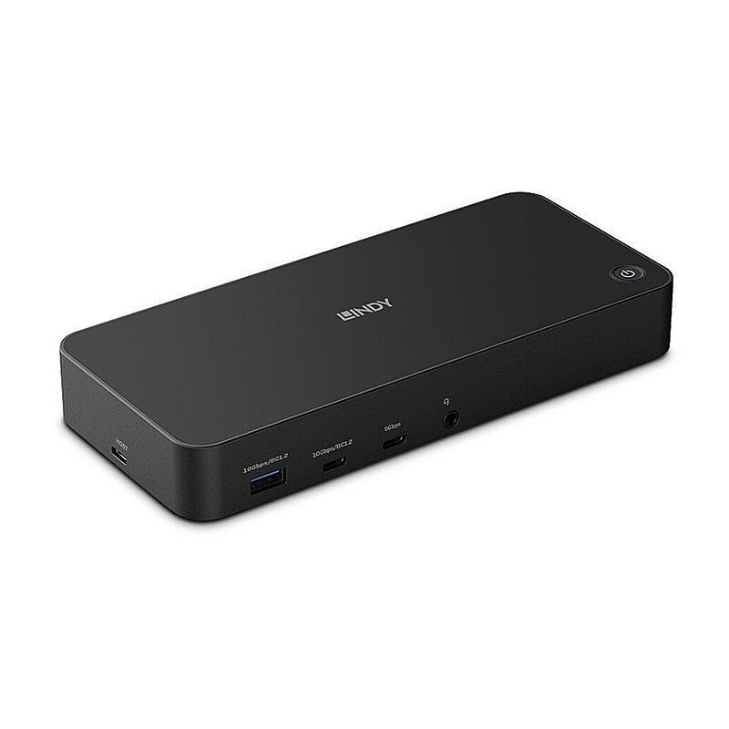 Lindy DST-Pro Universal USB-C & Type A Hybrid Laptop, Docking Station, 4K HDMI, 2x4K (DP Or HDMI)
