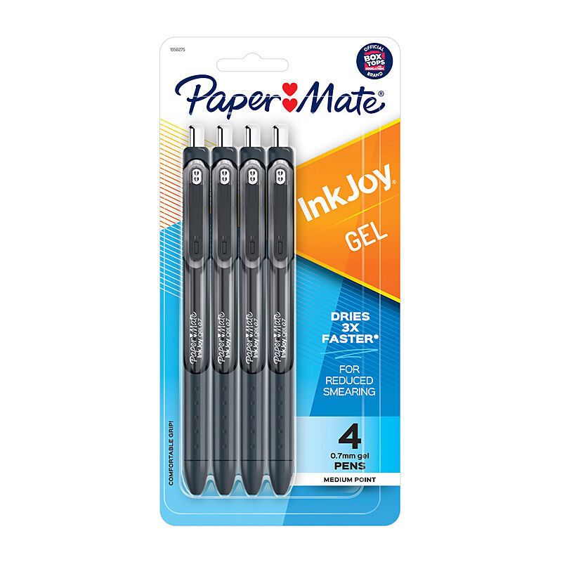 PM InkJoy Gel .07 Blk Pk4 Bx6