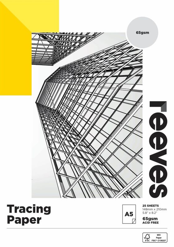 TRACING PAPER PAD REEVES A5 65GSM 25 SHT