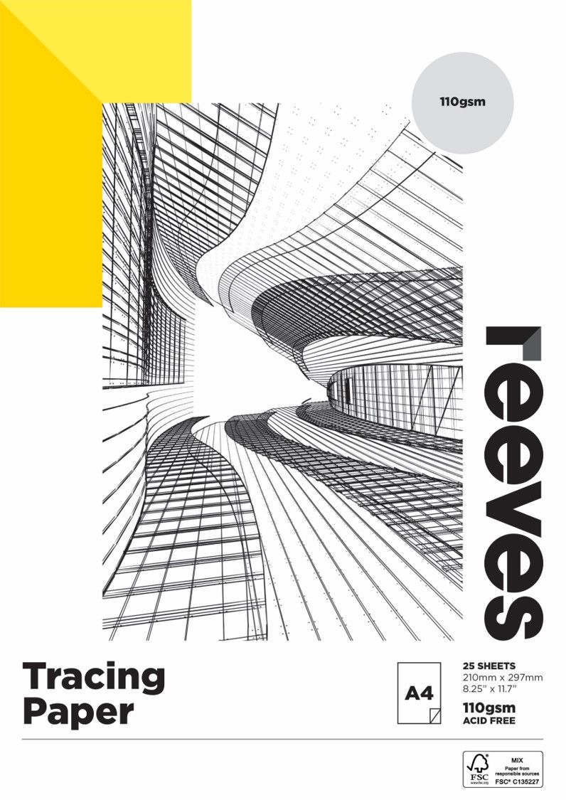 TRACING PAPER PAD REEVES A4 110GSM FSC MIX CREDIT 25 SHEETS