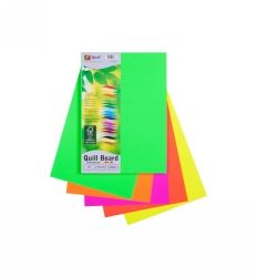 CARDBOARD QUILL A4 230GSM FLUORO ASSORTED PK50