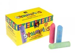 CHALK EC STUMPIES COLOURED 57X140MM BX40