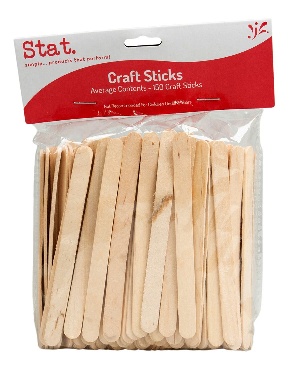 POPSTICKS STAT WOODEN PLAIN PK150