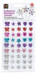 ADHESIVE JEWELS EC RAINBOW ASST PK50