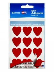 LABEL QUIK STIK F/P HEART RED