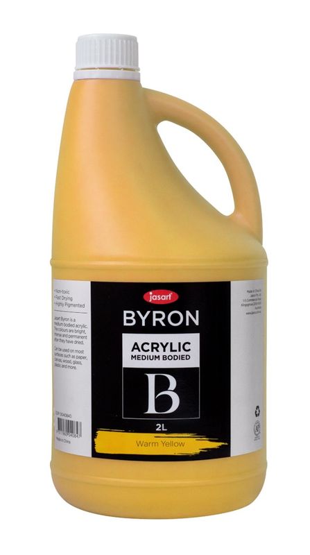 PAINT JASART BYRON ACRYLIC 2 LITRE WARM YELLOW