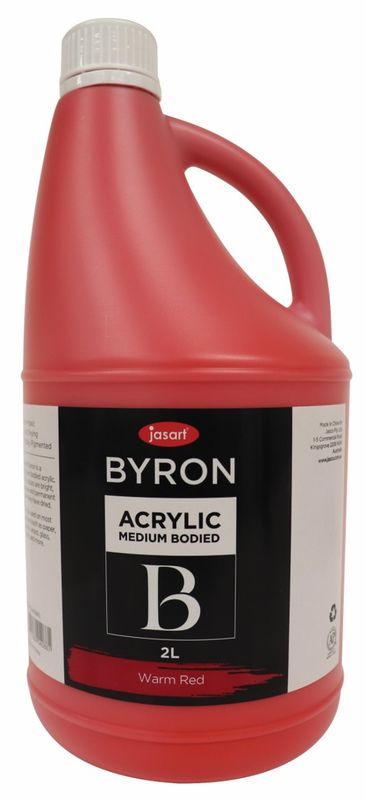 PAINT JASART BYRON ACRYLIC 2 LITRE WARM RED