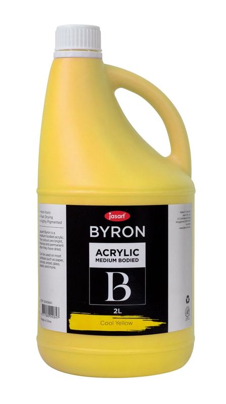 PAINT JASART BYRON ACRYLIC 2 LITRE COOL YELLOW