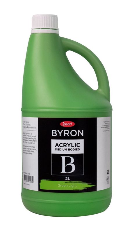 PAINT JASART BYRON ACRYLIC 2 LITRE GREEN LIGHT