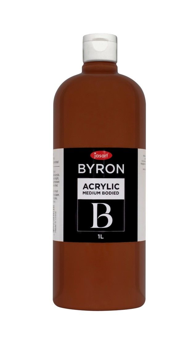 PAINT JASART BYRON ACRYLIC 1 LITRE BURNT SIENNA