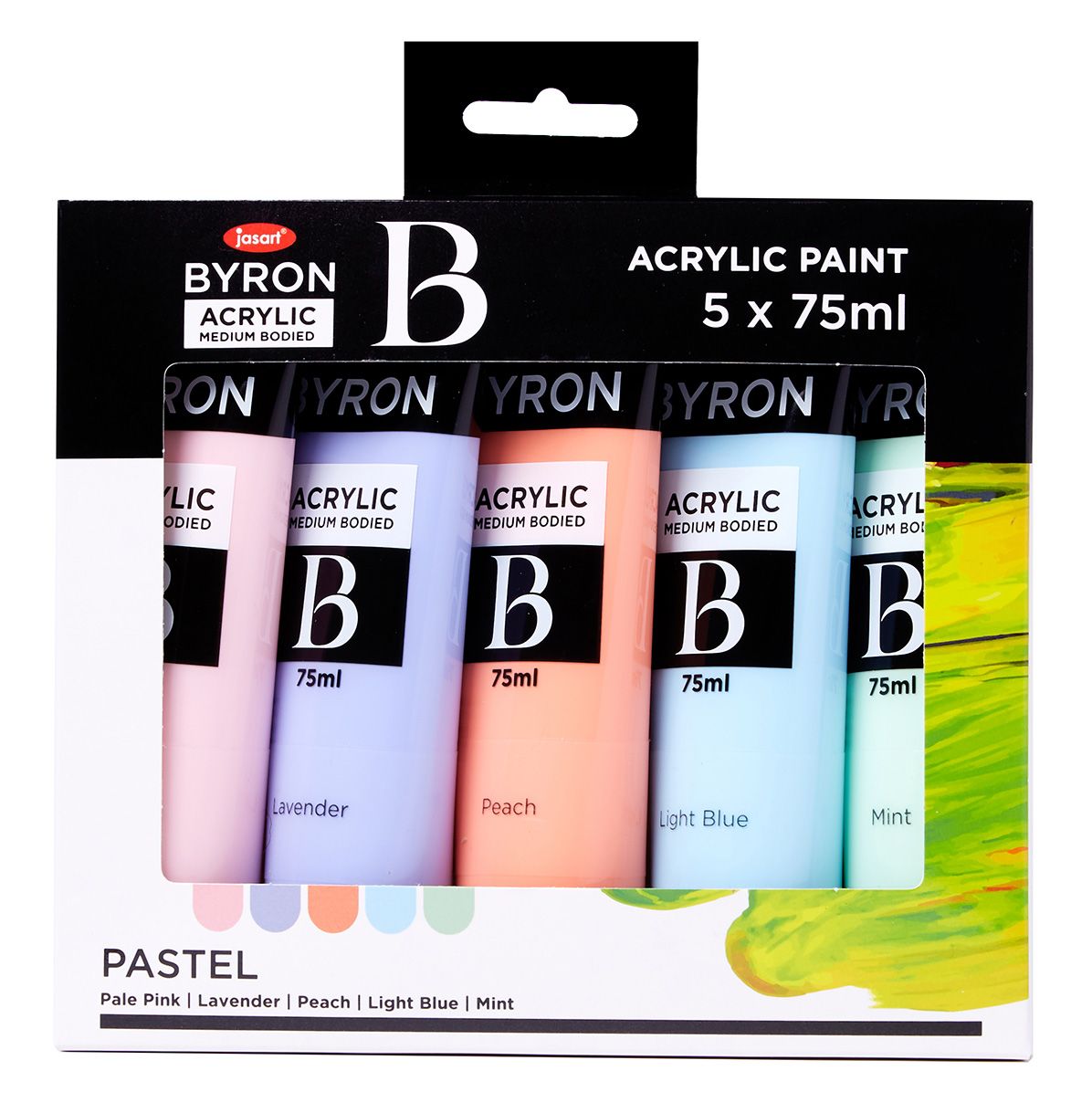 PAINT JASART BYRON ACRYLIC 75ML PASTEL SET 5