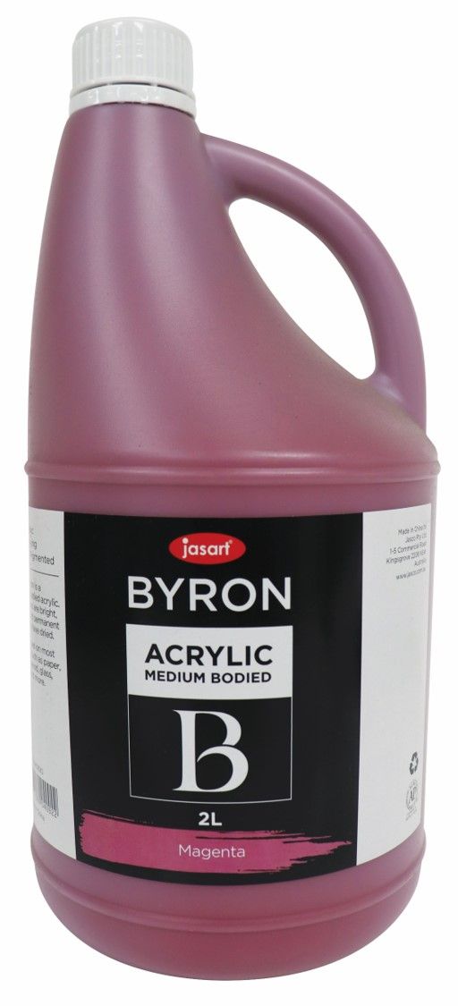 PAINT JASART BYRON ACRYLIC 2 LITRE MAGENTA