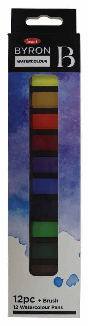 WATERCOLOUR TIN JASART BYRON SET 12