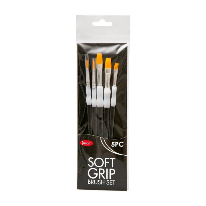 BRUSH SET JASART SOFT GRIP 5 PIECE