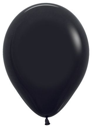 BALLOONS ALPEN 30CM BLACK PK100