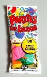 BALLOONS ALPEN 30CM ASST 30'S