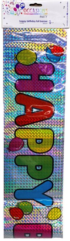BANNER ALPEN FOIL HAPPY BIRTHDAY