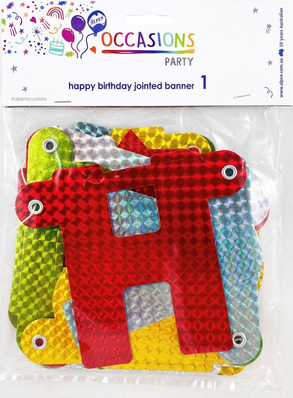 BANNER ALPEN JOINTED HAPPY BIRTHDAY