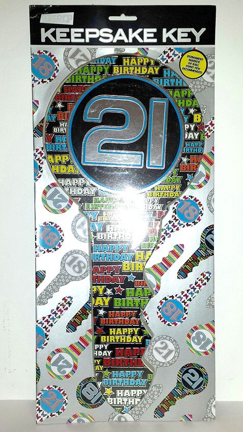 BIRTHDAY KEY OZCORP 21ST MULTI HAPPY BIRTHDAY