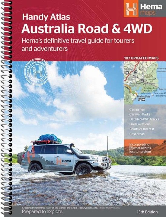 TOURING ATLAS HEMA AUSTRALIAN ROAD & 4WD HANDY 13TH